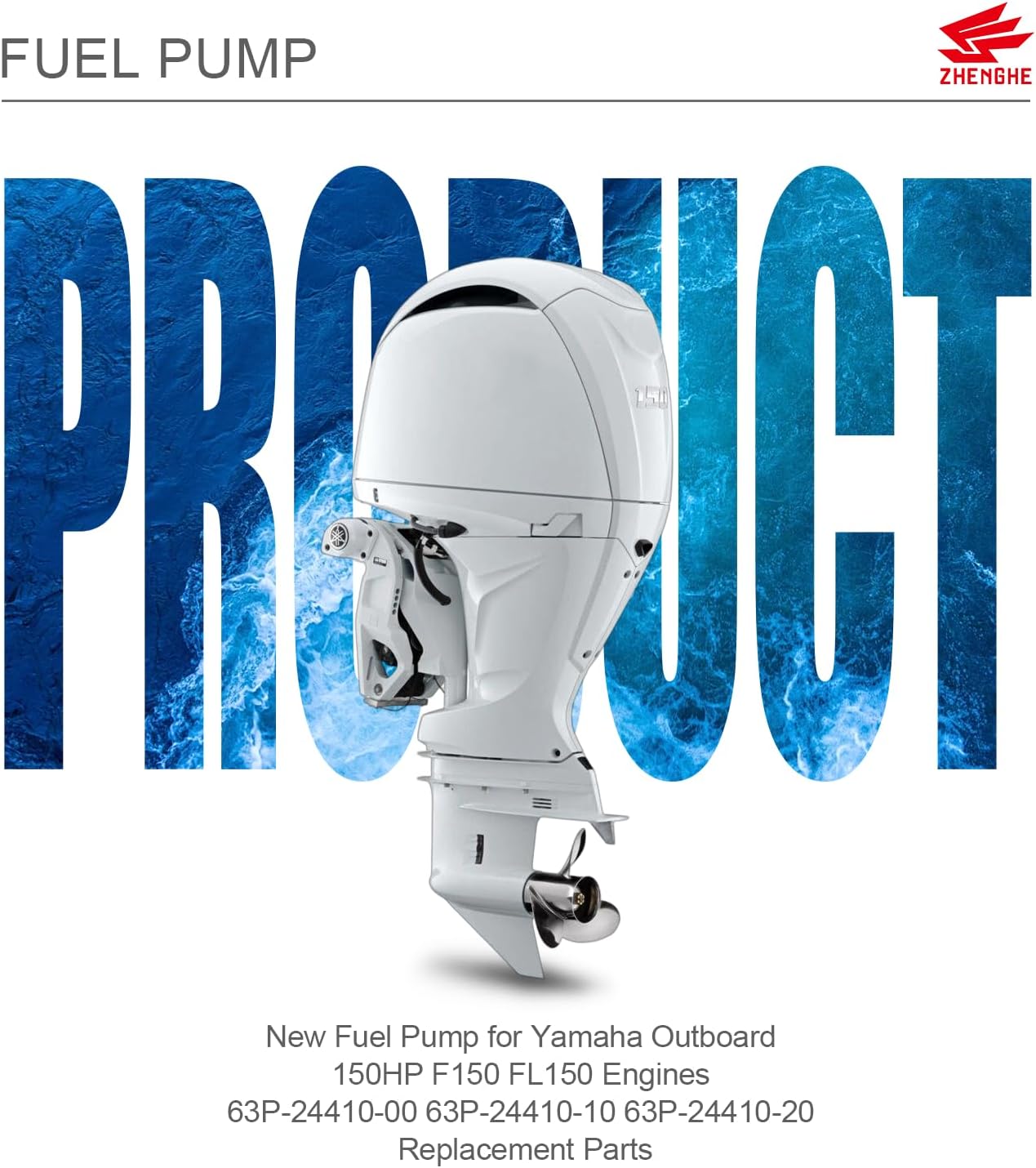 New Fuel Pump for Yamaha Outboard 150HP F150 FL150 Engines 63P-24410-00 63P-24410-10 63P-24410-20 Replacement Parts