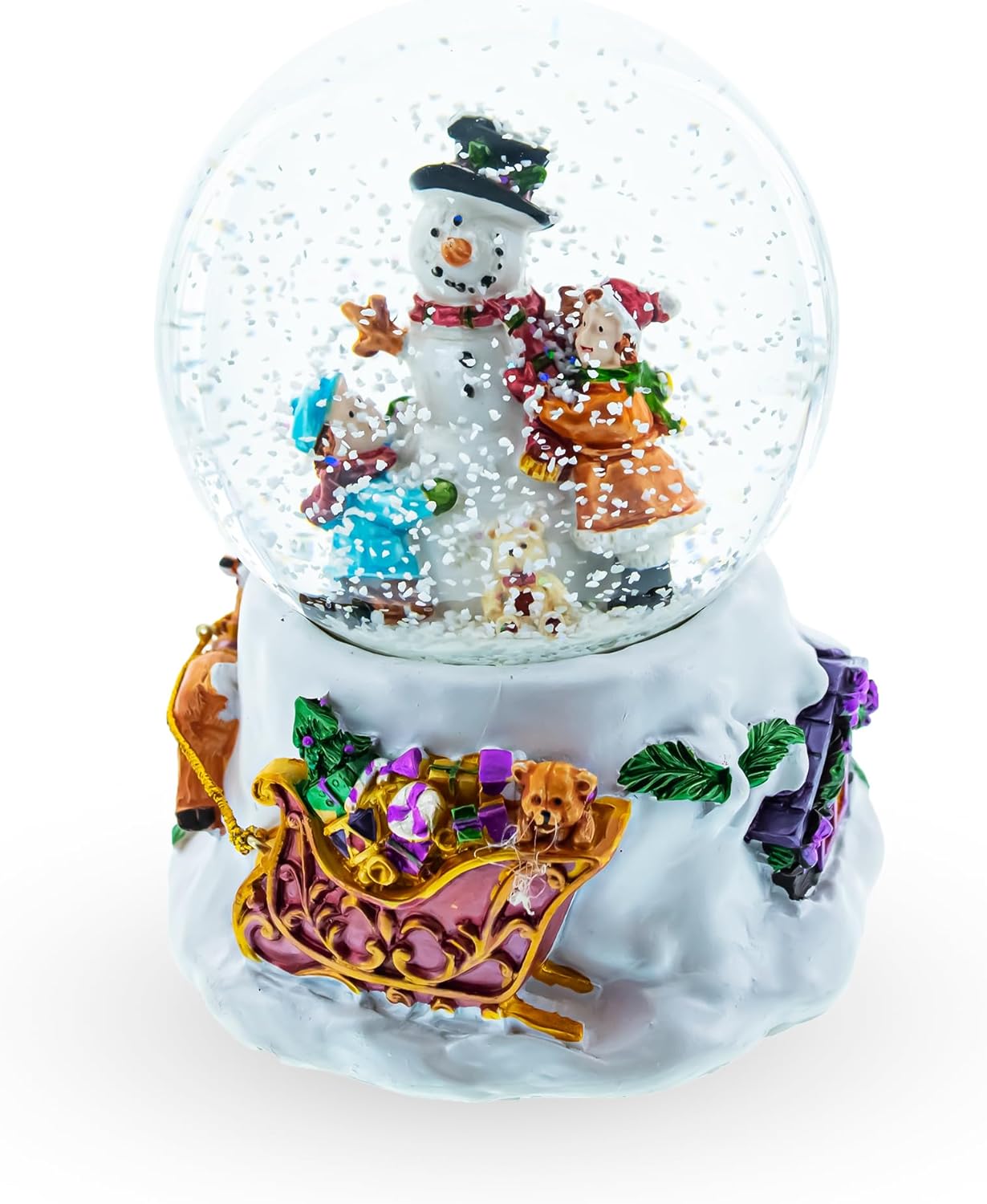 Snowman Embrace Musical Water Snow Globe