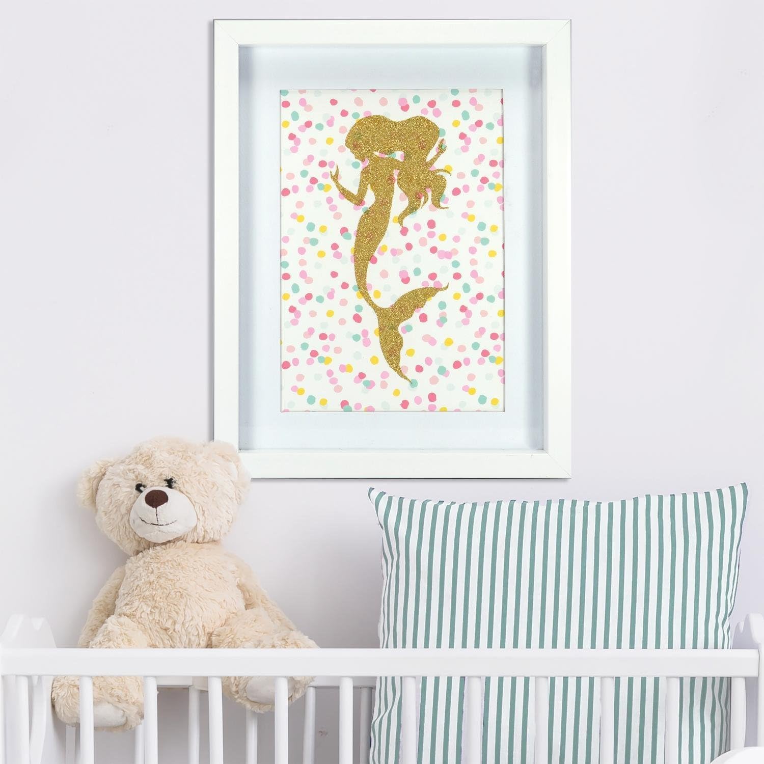 Linden Ave Wall Décor AVE10113 Glitter Mermaid