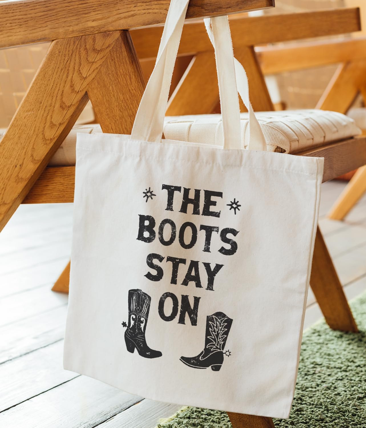 Western Canvas Tote Bag for Women, Western Gifts for Women, Cowgirl Gifts, Western Stuff for Women, Cowgirl Stuff, Cowgirl Boots Western Tote Bag, Reusable Grocery Bags Shopping Bags - Image 5