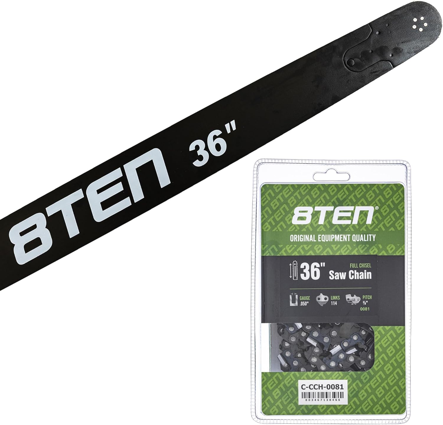 8TEN 36" Chainsaw Guide Bar & Chain .050 3/8 114DL for Stihl 066 044 064 046 038 041 056 048