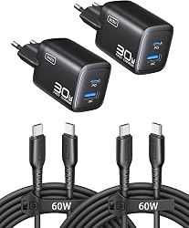 INIU Chargeur USB C, 30W 2-Port Prise USB C Chargeur Rapi…