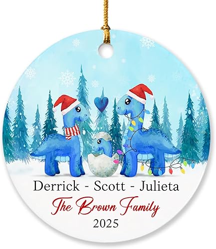 Vista 26 de Adornos de Navidad, adorno de árbol de Navidad de camión rojo, adorno de Navidad personalizado de camión rojo, adorno de Navidad de Feliz Navidad