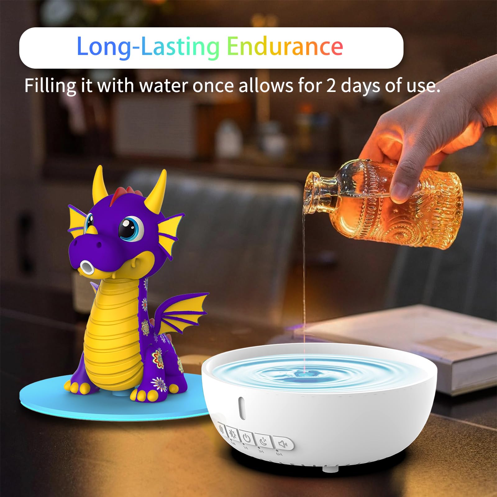 OHAANYY Aroma Diffuser Drachen-Design, 400ml Ultraschall Luftbefeuchter