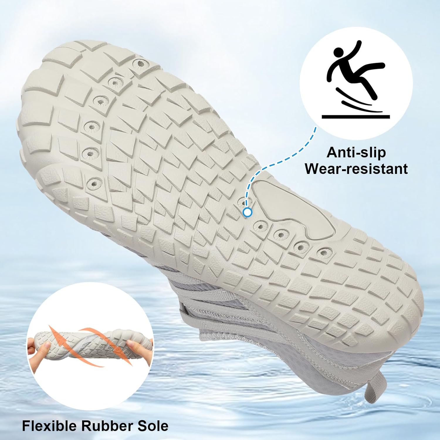 LeIsfIt Water Shoes for Women Men Barefoot Beach Swim Shoes Quick-Dry Aqua Socks for River Pool Lake Hiking Kayaking Surfing