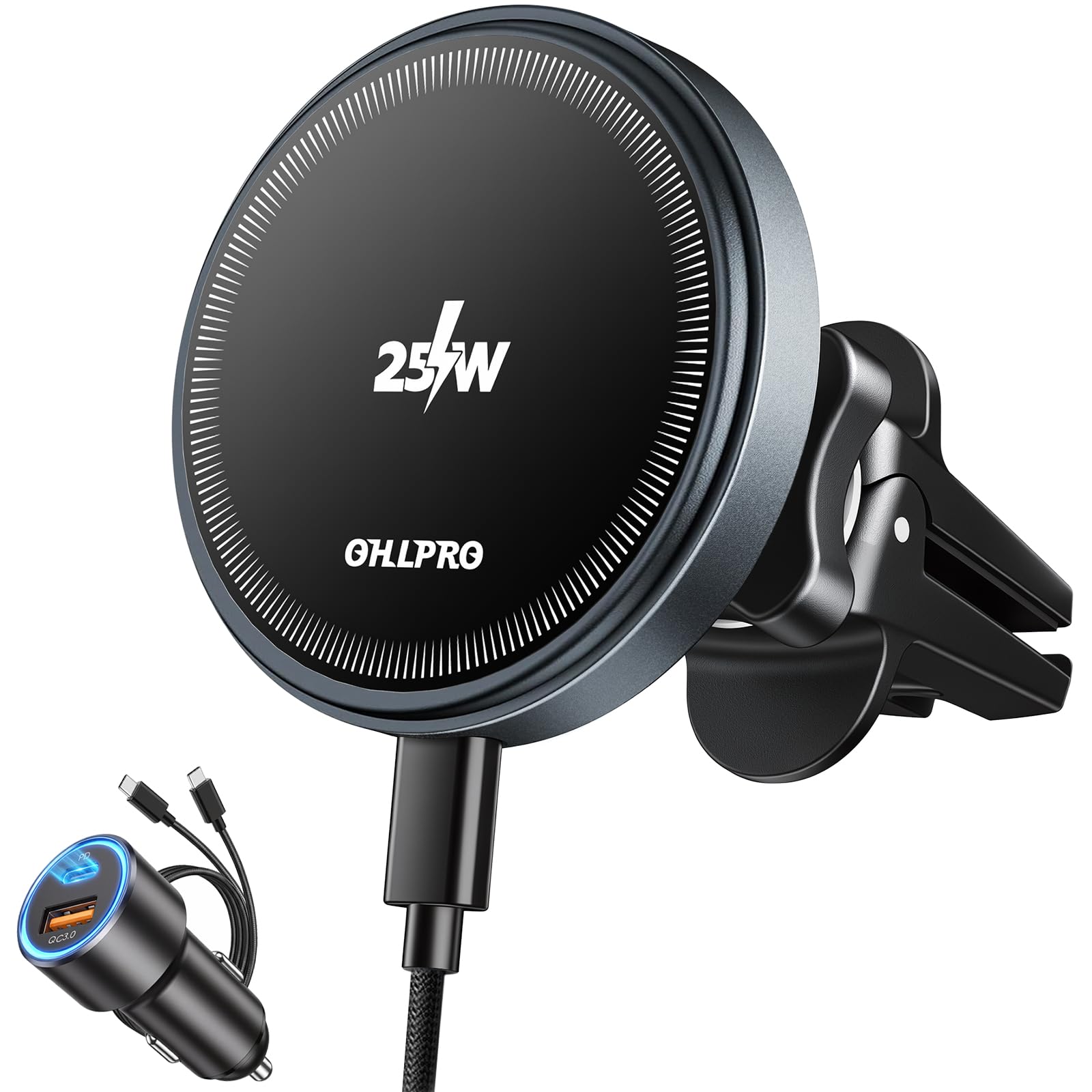 OHLPRO 25W MagSafe Car Charger Mount