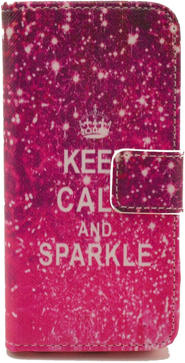 iPhone 5C Case, Speedtek Nebula Pattern Premium PU Leather Wallet Flip Protective Skin Case with Magnetic Closure for Apple iPhone 5C (2013) (Built-in Credit Card/ID Card Slot)