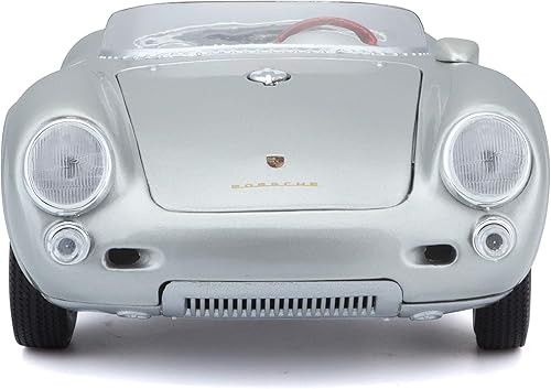 Miniatura 2 de Maisto 1:18 Scale Porsche 550A Spyder Diecast Vehicle, Silver