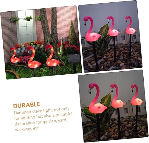 Miniatura 6 de DOITOOL Luz LED solar de flamenco para exteriores, decoraciones al aire libre, luces LED decorativas de flamenco, lámpara de jardín, luces solares