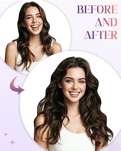 Miniatura 5 de LaaVoo Extensiones de cabello humano real para coser, con reflejos, color rubio, extensiones de cabello humano real, sedoso, lacio, 3.53 oz, 22