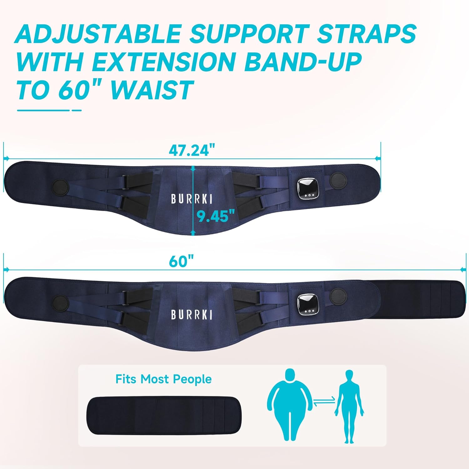 Adjustable support straps for Burrki heating pad