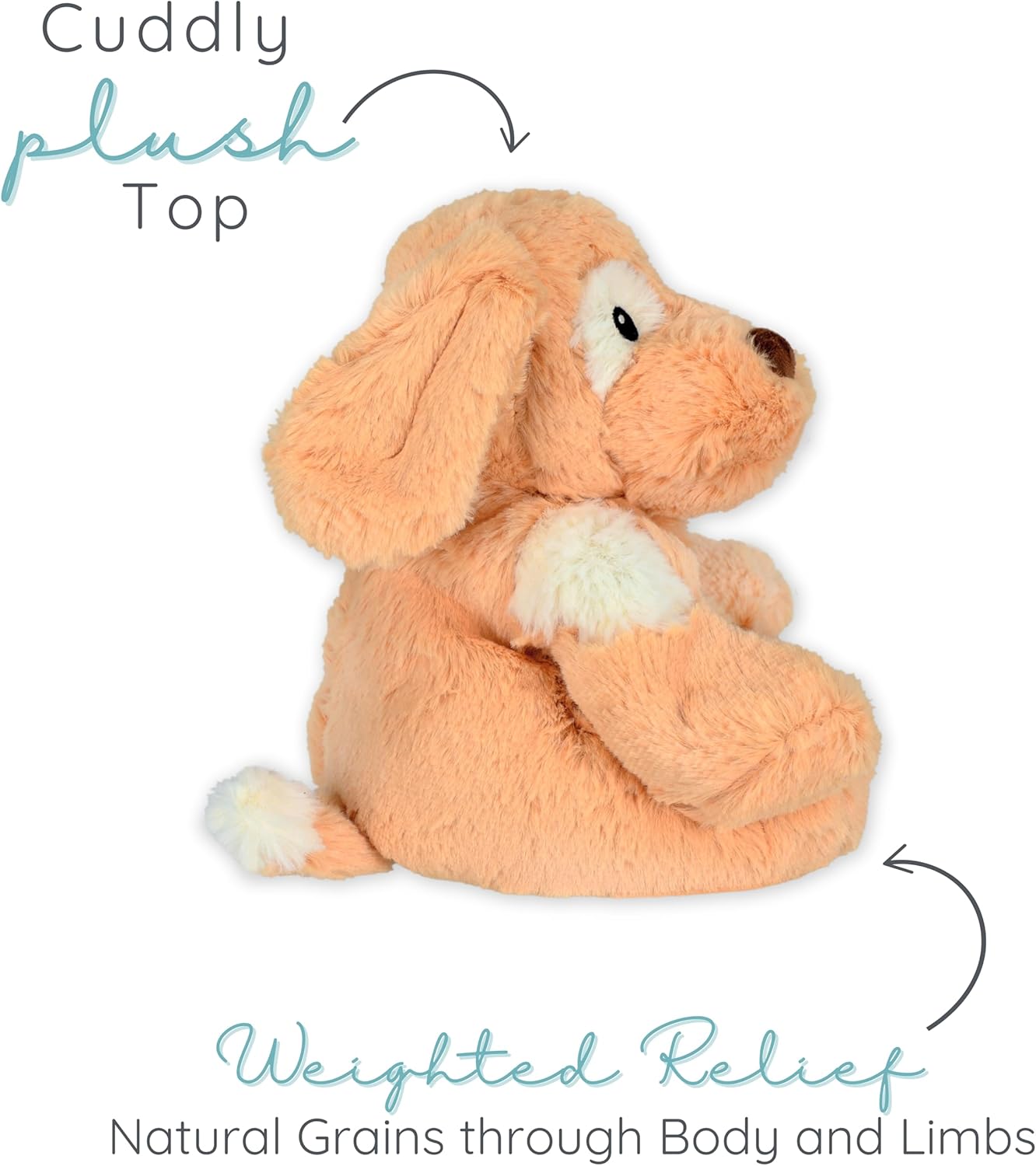 Puppy Love - Microwavable & Weighted Plush Stuffed Animal - Heated Plushie for Warmth - Cute, Soft, Cozy Toy for Adults & Children (Boys, Girls, & Toddlers) by Warm Pals - Image 4