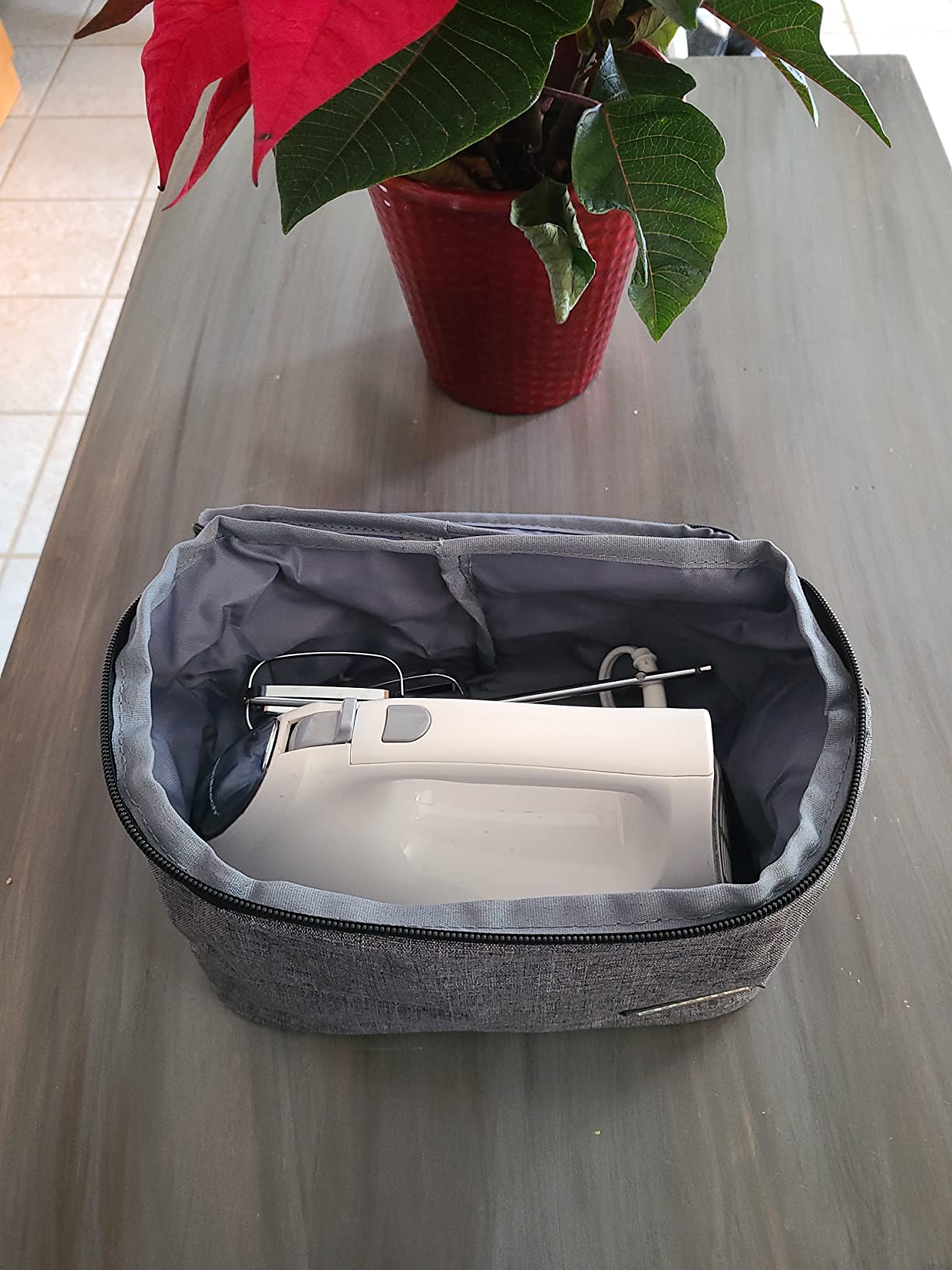 HOMEST Hand Mixer Storage Bag Compatible with Kitchenaid