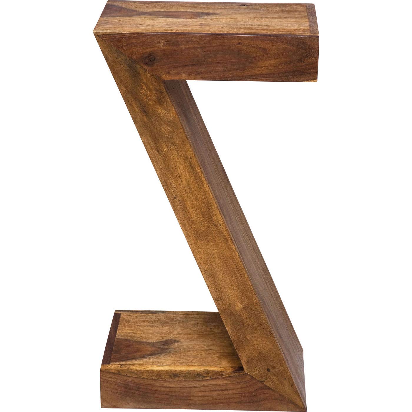 Kare Design Beistelltisch Authentico Z, Braun, Holz, Boho, Nachttisch, Couchtisch für Wohnzimmer, Schlafzimmer, Büro, 55x30x20cm (H/B/T)