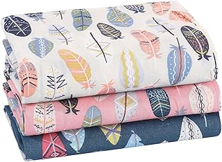 HOULIFE Women Cotton Handkerchief Ladies Floral Printing Hankies Elegant Female Small Handkerchiefs for Wedding Party
