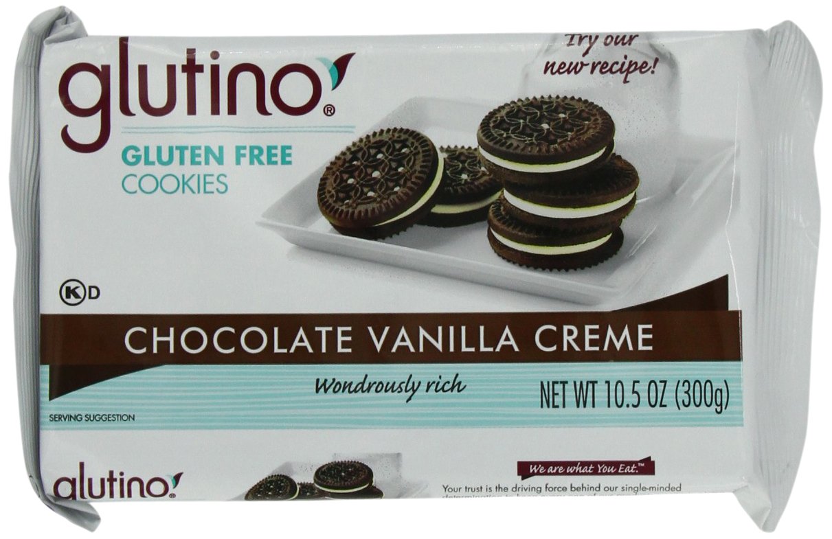Glutino Chocolate Vanilla Creme Dream Cookies, 10.5-OunceBoxes (Pack of 6)