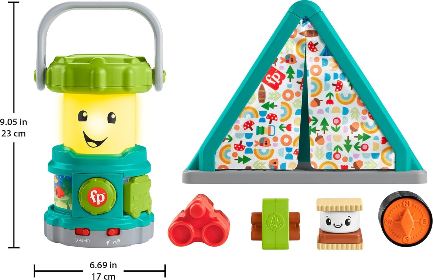 Fisher-Price Baby Toys S’More Fun Camping Set, 2 Learning Activities for Developmental Pretend Play Infants & Toddlers Ages 6+ Months (Amazon Exclusive)
