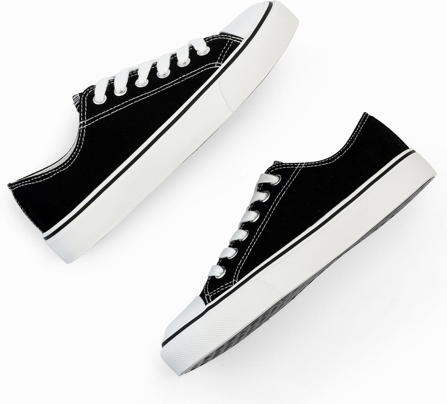 JUDIS Women’s Lace Up Canvas Shoes Low Top Fashion Sneakers Casual Tennis Walking Shoes - Image 5