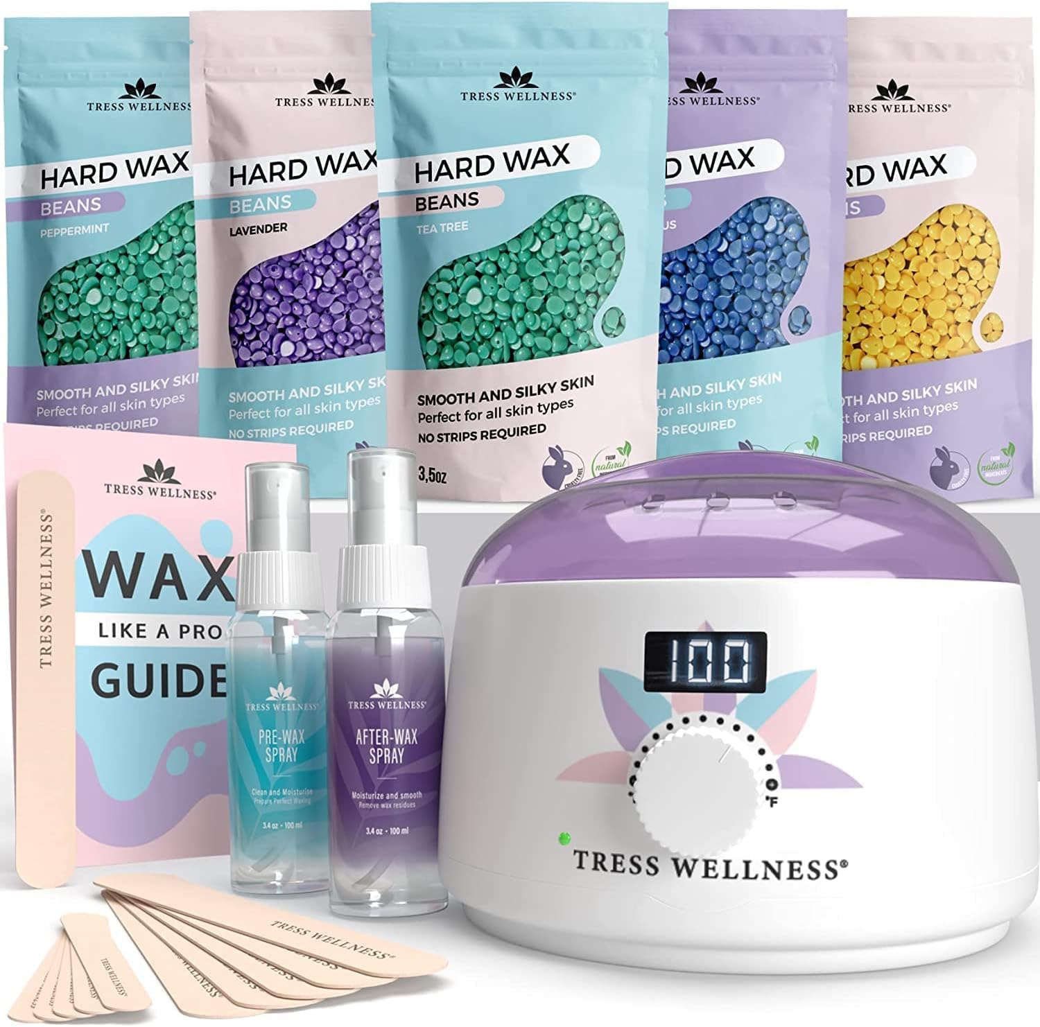 Tress WellnessWaxing Kit Easy to use Digital Display For Sensitive skin, 1.0 count, 14