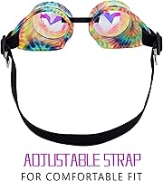 Vista 74 de Gafas de caleidoscopio retro con pinchos, gafas de cristal arcoíris steampunk estilo soldadura, gafas de cosplay punk