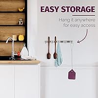 Vista 7 de Fly Swatter Heavy Duty Vegan Leather, 21" Thicker Extra Long Sturdy Metal Woven Wire Handle, Manual Large Flies Killer Swatters Insect Smasher Bug