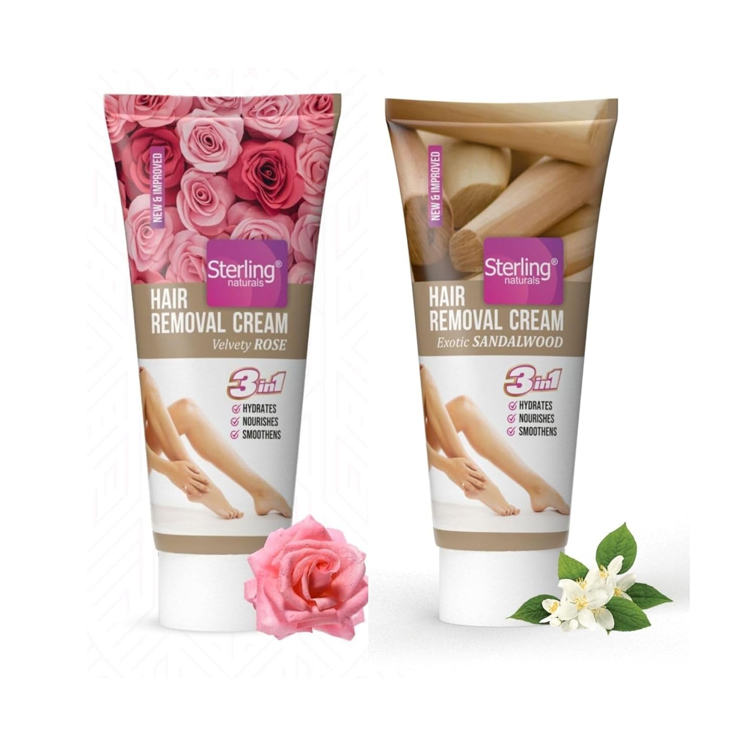 Sterling Naturals Rose & Sandalwood Hair Removal Cream