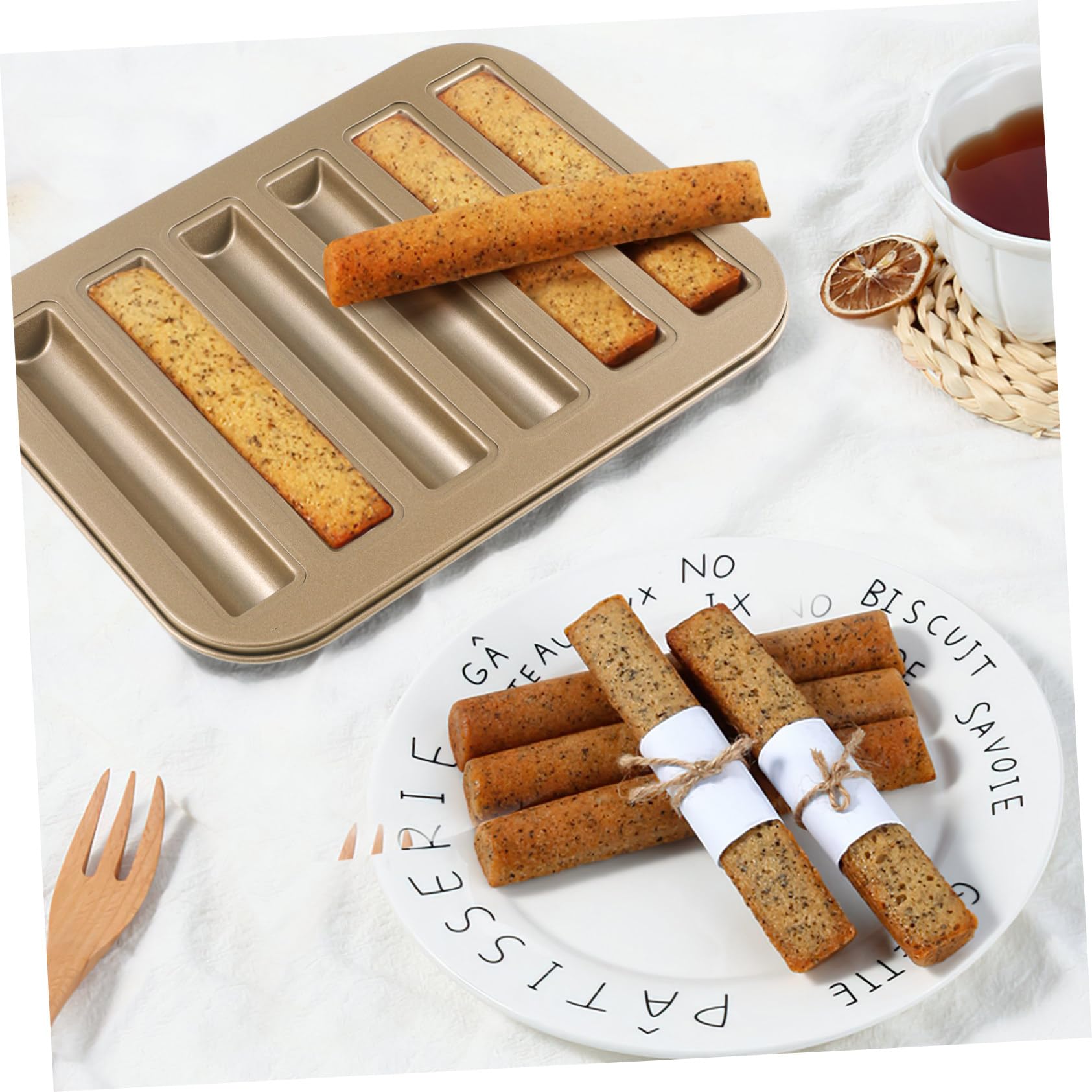 STOBAZA 3 Piezas Molde para Hornear de Metal Antiadherente Molde de Cavidades para Bizcochos y Galletas Herramienta de Repostería para Horno Fácil de Limpiar para Pan y Postres Caseros