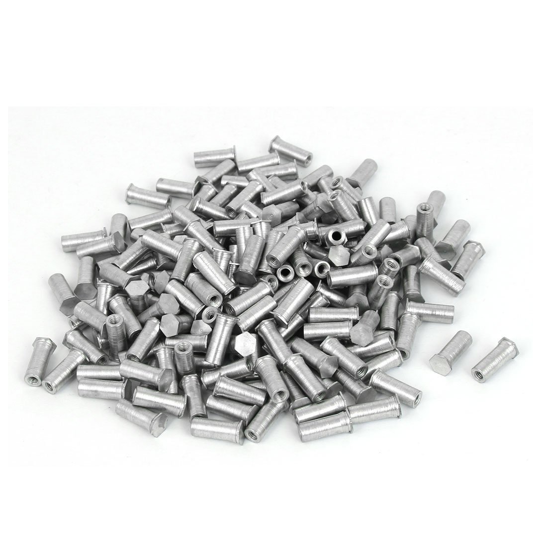 3NH® M3x13mm Hex Head Full Thread Carbon Steel Zinc Plated Self Clinching Standoff Silver Tone 100pcs-image-32