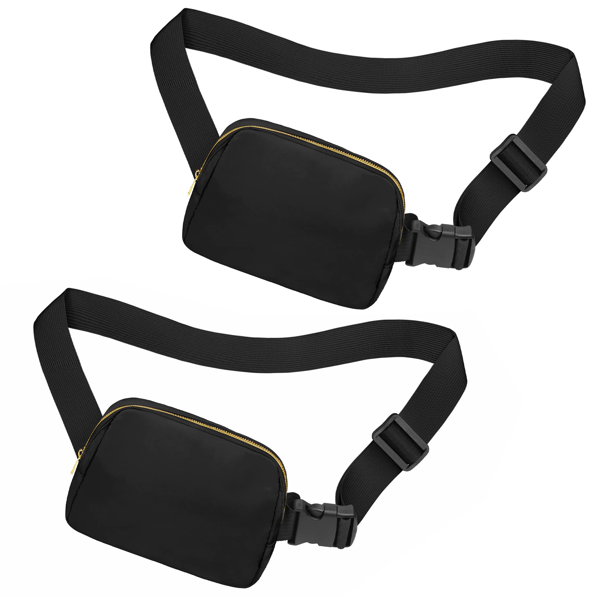 Ceinture de course pour homme et femme - Sac de course fin - Support de téléphone - Ceinture de course à pied - Essentiels pour l'entraînement et le fitness, Noir + noir., 1 Pack Slim Running
