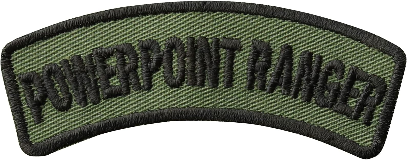 EXPRESS-STICKEREI Tactical Morale Patch "Powerpoint Ranger" US Army Military sew on Patches Sticker for Military Clothing |Tactical Morale Fabric Applique Iron on Emblem for All Fabrics | 2.75x0.79 in