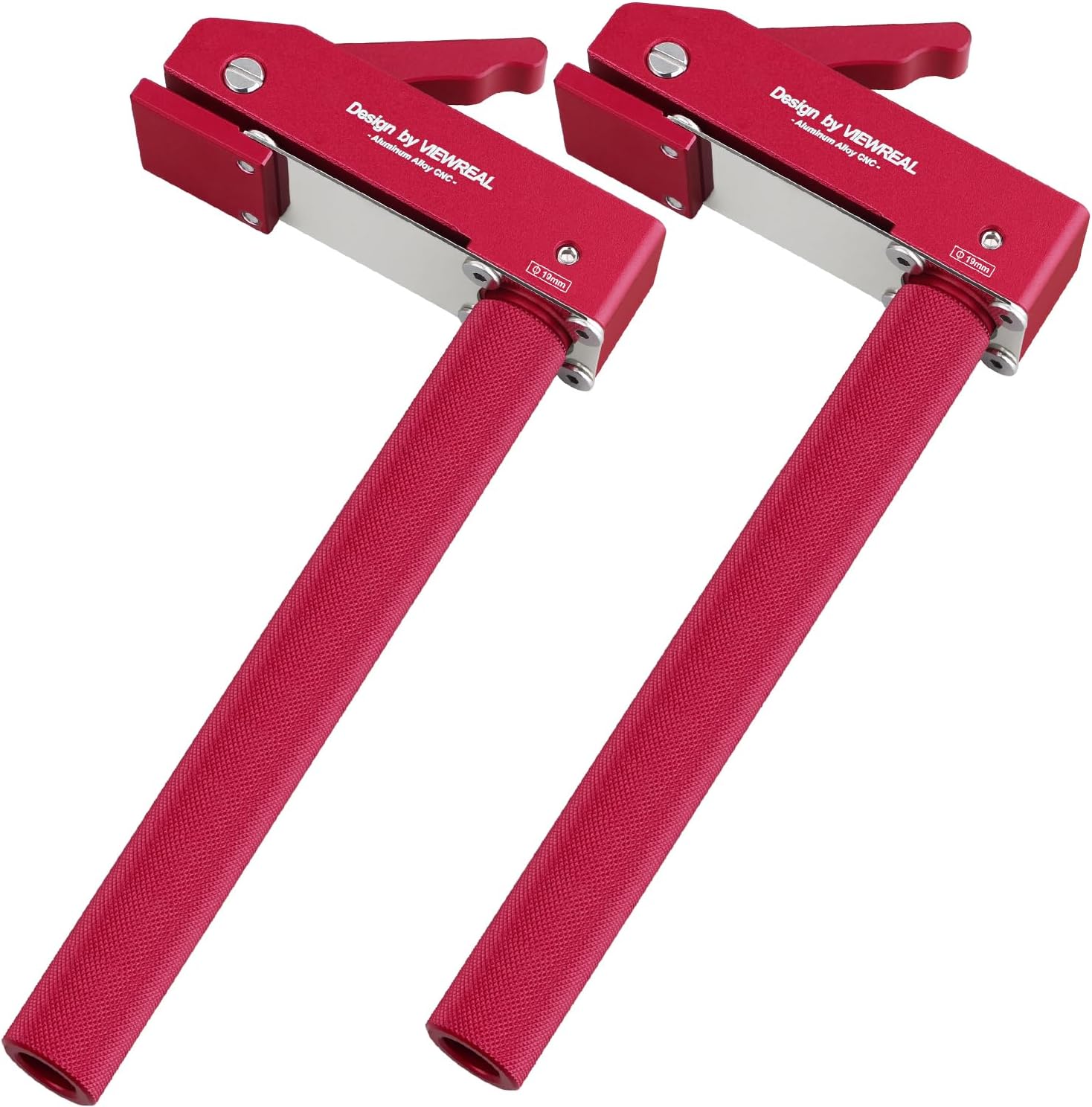 Bench Dog Clamp,3/4"(19mm) Bench Dog Hole Clamp for Woodworking, Adjustable Quick-Lock Bench Clamps for Woodworking, Non-Marring Pads, Long Handle Holdfast for MFT Table (6-Piece Set)