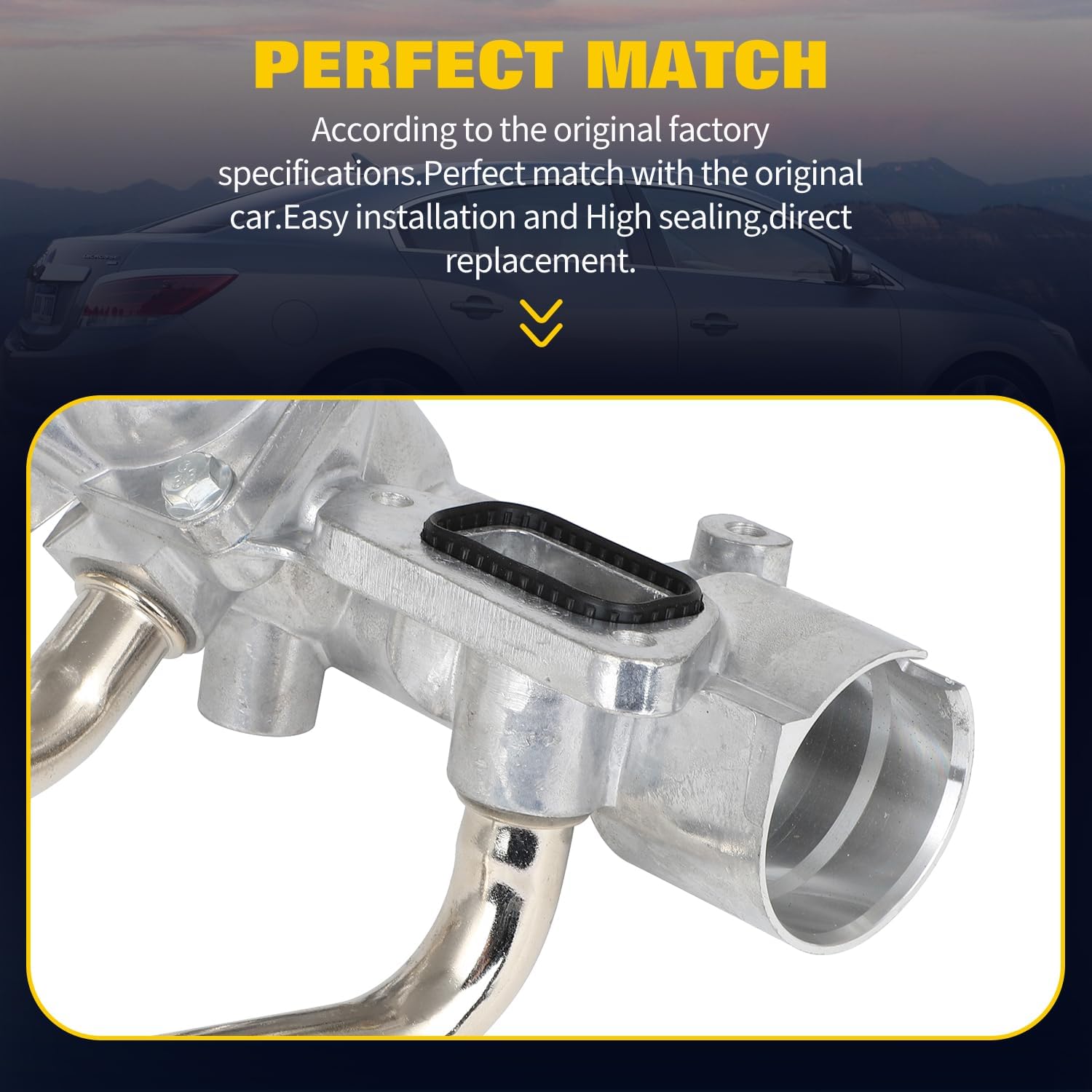 OCPTY Thermostat Housing Fit for Chevrolet Impala 2014,for Chevrolet Malibu 2013-2014,for Chevrolet Cobalt 2008-2010 Engine Coolant Thermostat Housing Assembly Replaces 1260729112618150