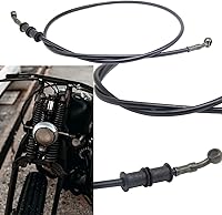 Vista 5 de Manguera de freno de acero inoxidable, línea de embrague de acero trenzado, paquete de 1, línea de freno flexible para motocross, bicicletas de Negro
