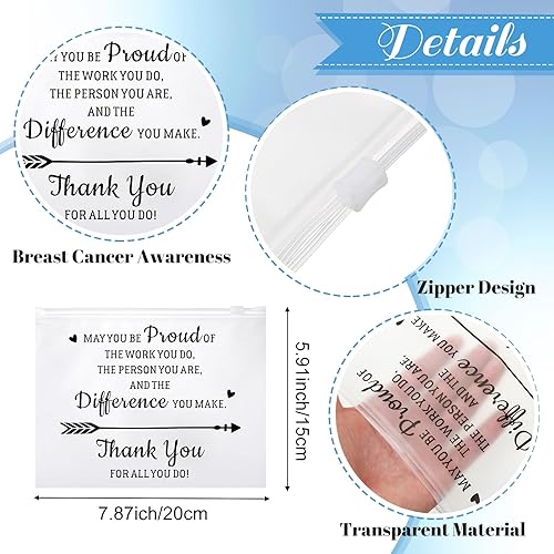 Miniatura 2 de Reginary 50 piezas de regalos inspiradores de EVA bolsa de cosméticos para mujeres You Are Braver Impresionante bolsa de maquillaje mini bolsa de