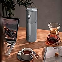 Vista 7 de Molinillo de café eléctrico portátil con fresas cónicas con 45 configuraciones ajustables, molinillo de café inalámbrico con fresas para espresso