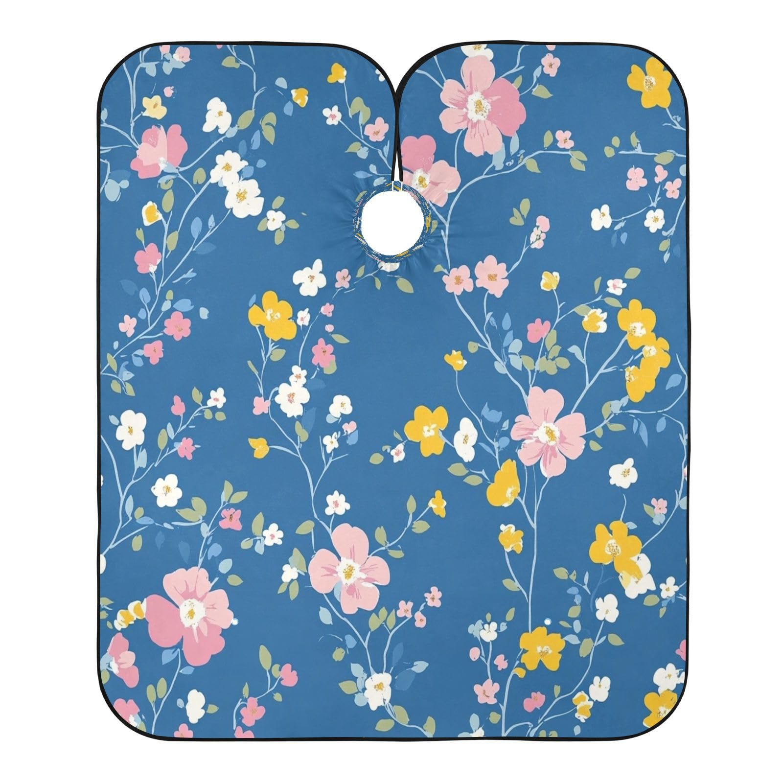 Kigai Colorful Flowers Hair Cutting Cape for Men & Women Waterproof Barber Cape Professional Hairdressing Salon Styling Apron with Adjustable Closure Snap