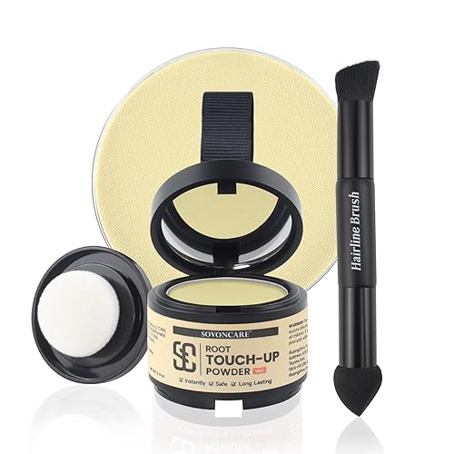 Miniatura 40 de SOVONCARE Polvo de línea capilar húmeda para mujeres y hombres, polvo de retoque de raíces de cabello para cobertura de canas, cabello
