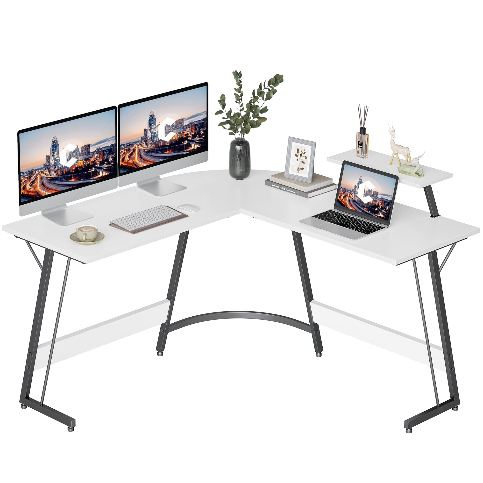 Cubiker Modern LShaped Desk Computer Corner Desk, PC Laptop Writing