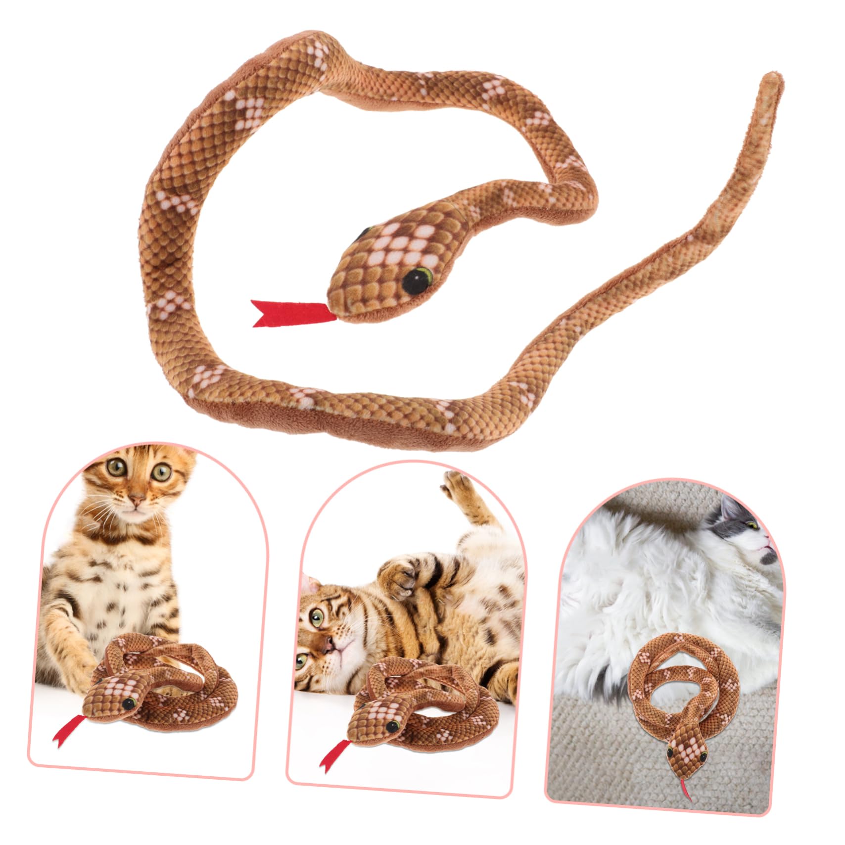 Jouet Serpent pour Chat Herbe à Chat Intégrée Jouet Interactif Intérieur