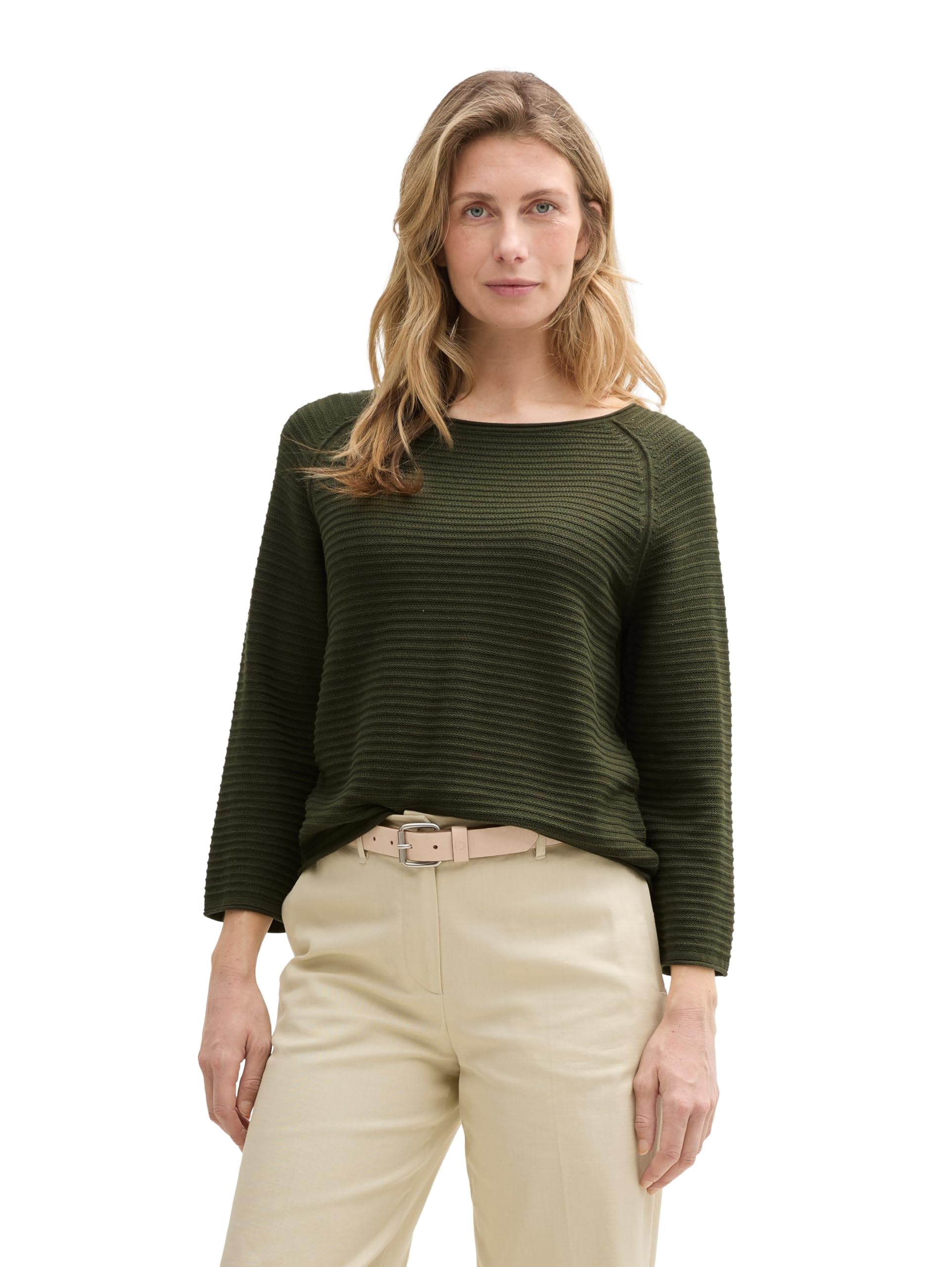 TOM TAILOR Women's 1045481 Pullover Sweater, 10920-Deep Forest Green, L