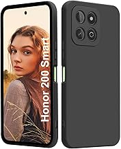 ISOI - Cover per Honor 200 Smart, Custodia Morbida in Silicone Liquido, Protezione Completa Antiurto Ultra Sottile per il Corpo - Nero