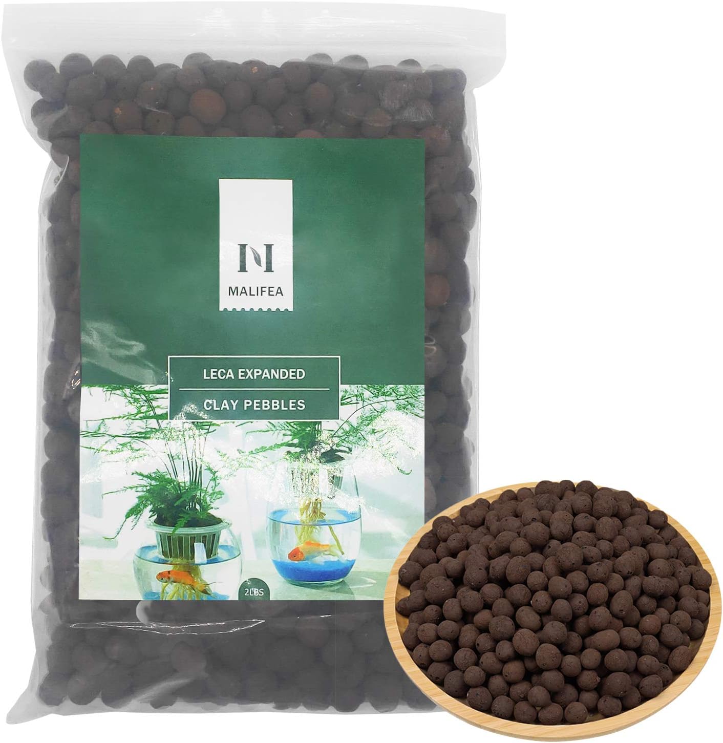 2LBS Leca Expanded Clay Pebbles Hydroponics Supplies for Indoor Garden Plants