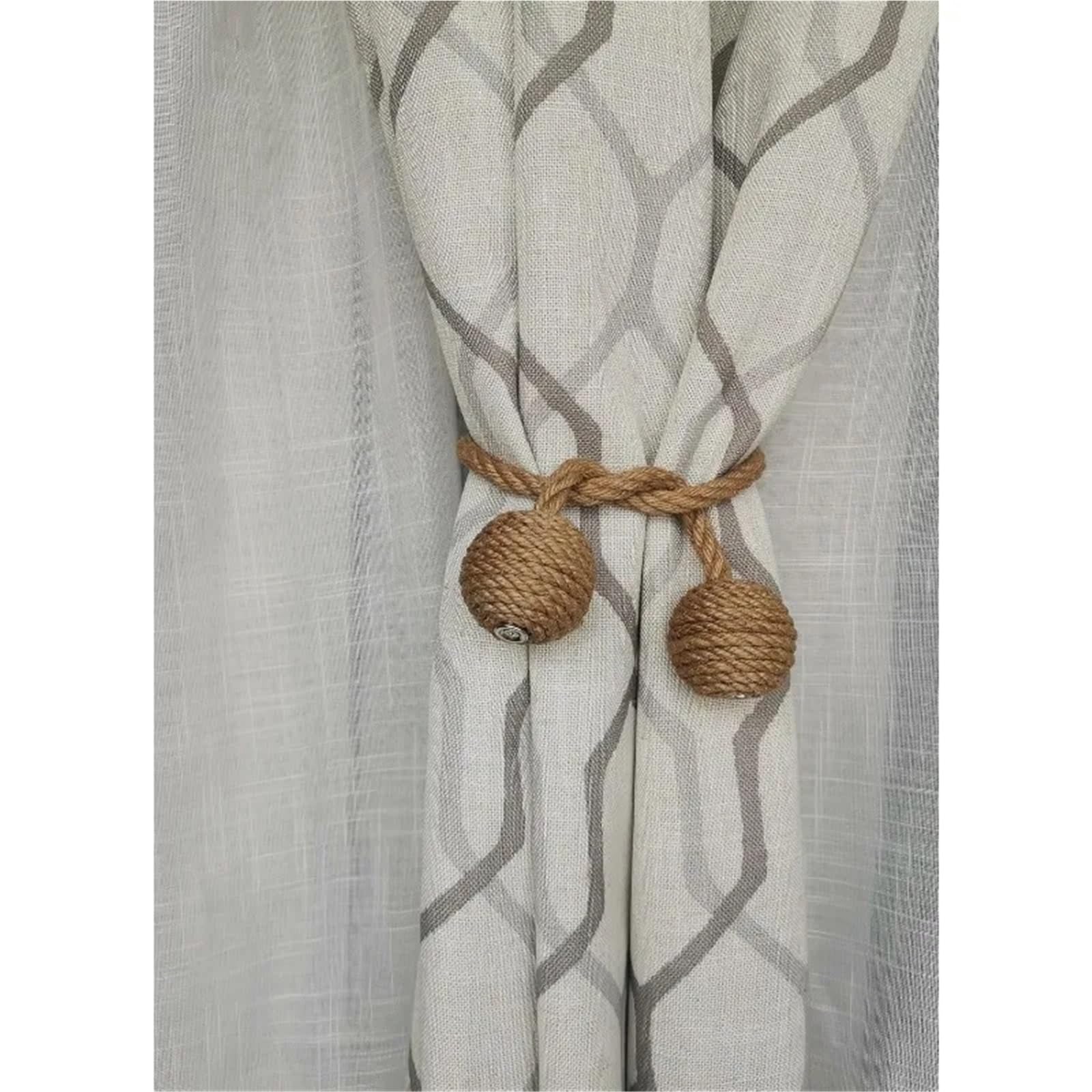 Lot de 2 embrasses de rideaux magnétiques fines ou épaisses sans crochets - Clips décoratifs pour chambres bohèmes