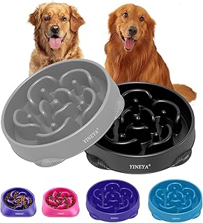 YINEYA 4 Cups Langsame Fütterung Hundenapf, Anti Schling Interaktiver Hundenapf,Antischlingnapf Hunde, Hundezubehör, Das Fressen verlangsamt, 2 Stück product image