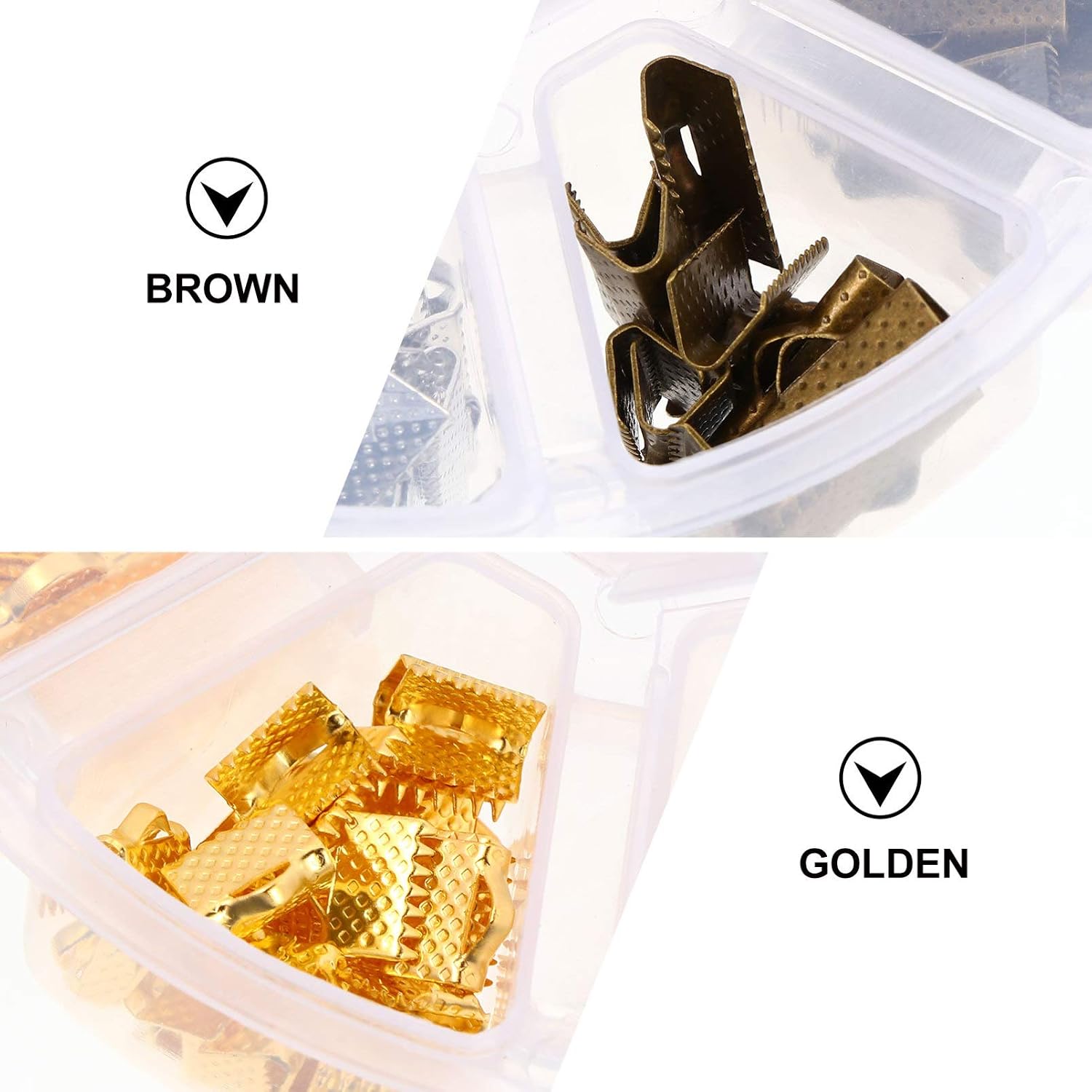 135pcs Ribbon End Clamp Crimps for Jewelry Making Practical Jewelry Cord Ends Clips for Necklaces and Bracelets and Break Resistant Craft Accessories