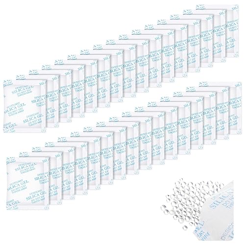 Paquete de 100 unidades de gel de sílice de 0.71 onzas (0.71 oz), paquetes desecantes para almacenamiento de alimentos, paquetes absorbentes de