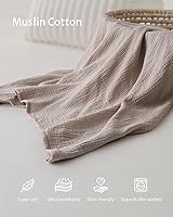 Vista 2 de Blissful Diary Funda de lactancia de muselina para lactancia materna, cubierta transpirable con cuello de arco para mujeres, delantal de lactancia