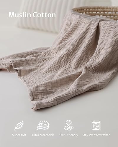 Miniatura 2 de Blissful Diary Funda de lactancia de muselina para lactancia materna, cubierta transpirable con cuello de arco para mujeres, delantal de lactancia