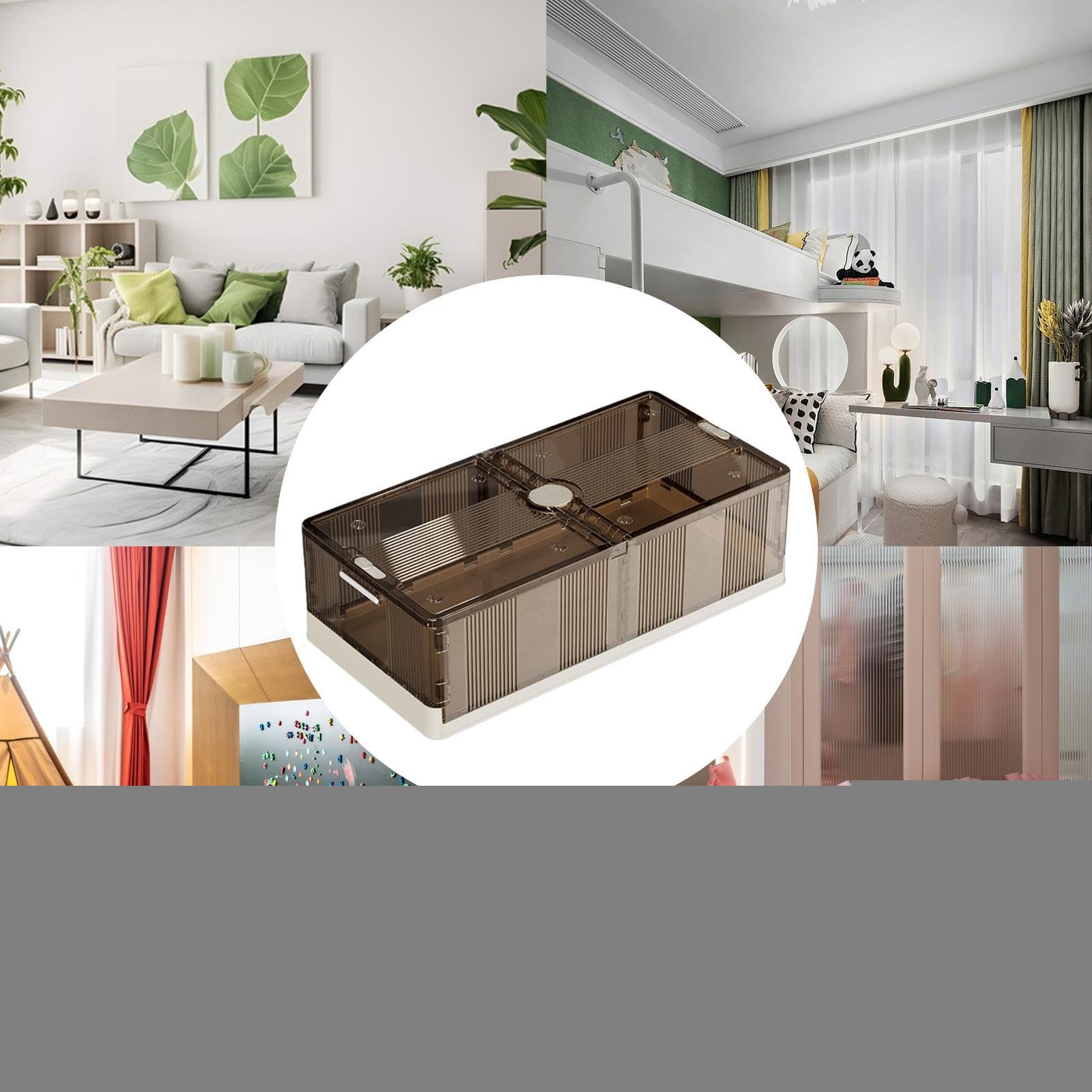 Generisch Contenitore sottoletto, organizer pieghevole per documenti, cassetti con ruote, per appartamento, camera da , scarpe, giocattoli, coperte, documenti