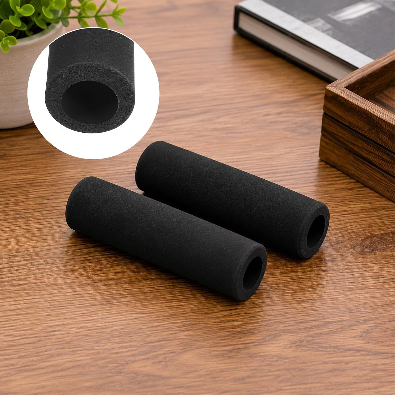 Motorcycle Handlebar Grips Covers Universal Foam Handle Grips Anti Vibration Comfort Grip Fits Dual Sport, Street, Off-Road Motorcycles